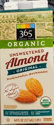 Organic Unsweetened Almond Milk - Produit - en