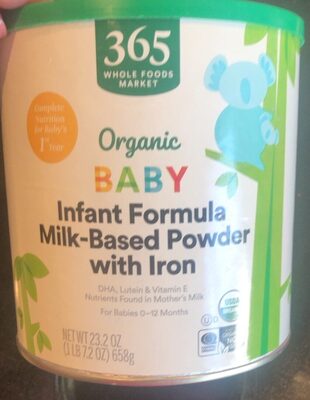 Organic infant formula milk-based powder with iron - Producto - en