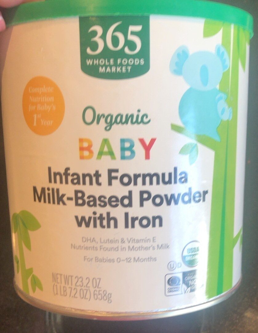 Organic infant formula milk-based powder with iron - نتاج - en