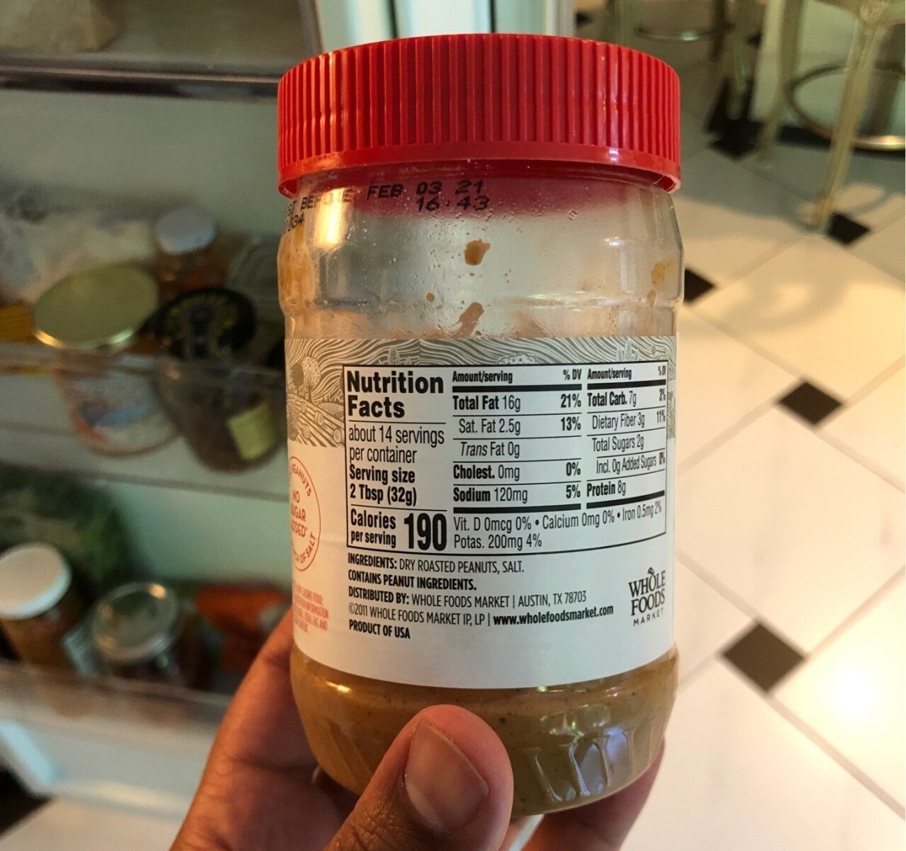 Creamy peanut butter - Nutrition facts