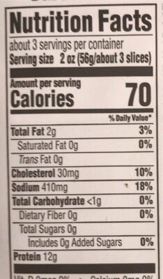 Organic 97% lean applewood smoked turkey breast - Nutrition facts
