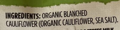 Organic Riced Cauliflower - Ingredients