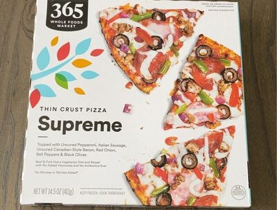 Calories in  Thin Crust Pizza Supreme