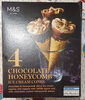 4 chocolate honeycomb ice cream cones - Product