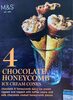 4 chocolate honeycomb ice cream cones - Produit