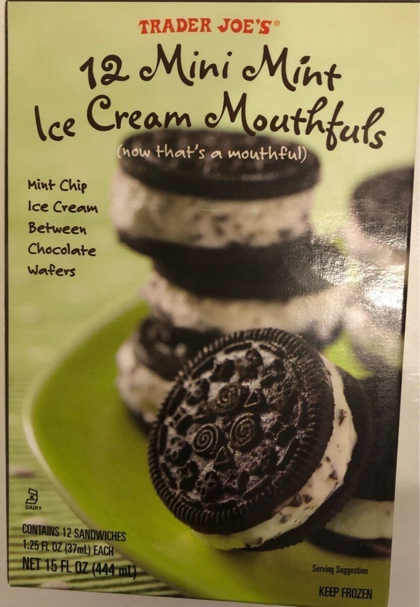 12 Mini Mint Ice Cream Mouthfuls - Product