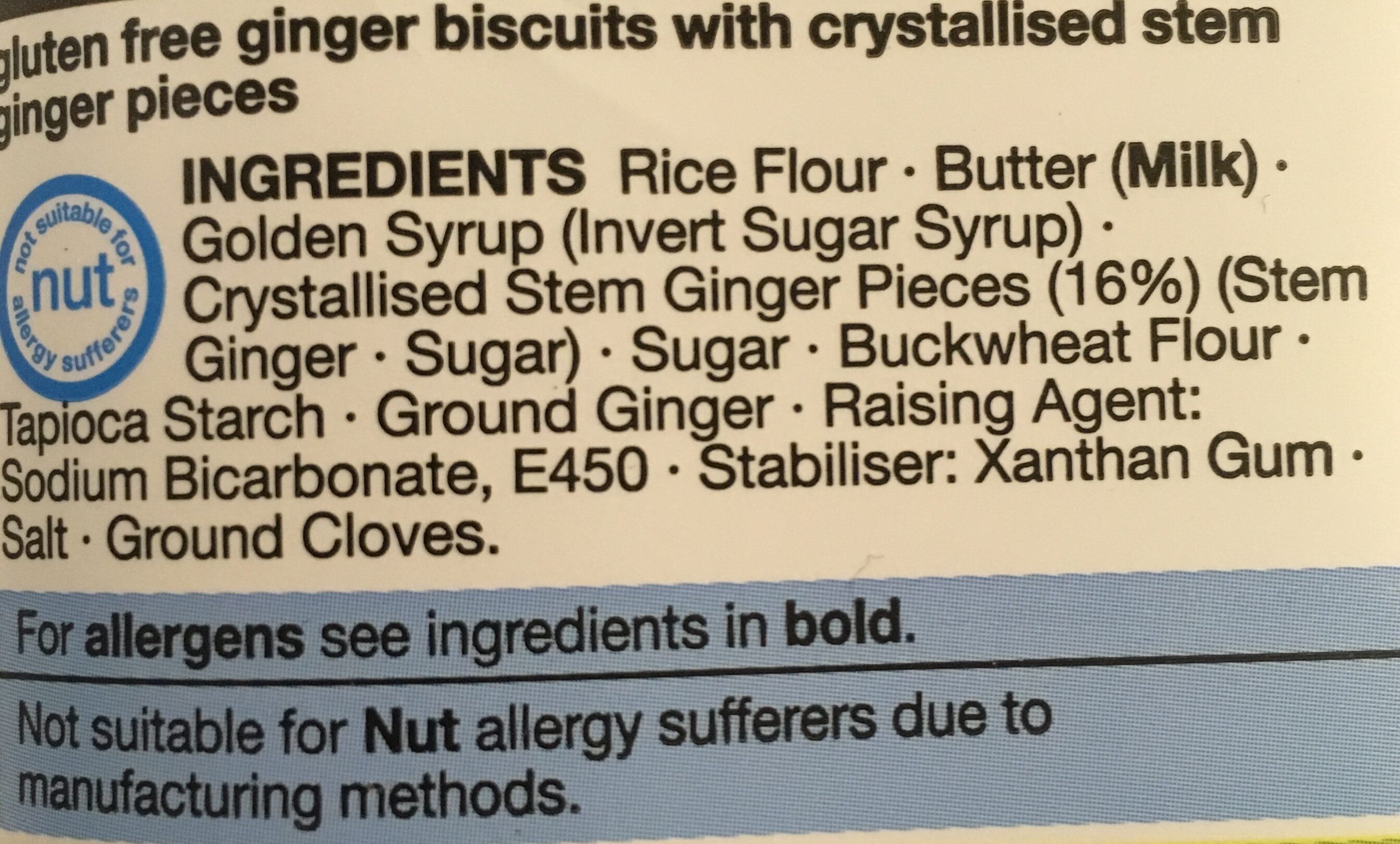 Stem Ginger Snaps - Ingrediënten - en
