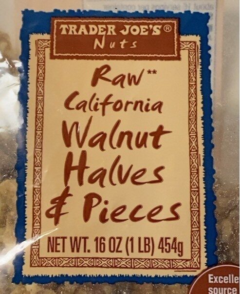Raw California Walnut Halves & Pieces - Product