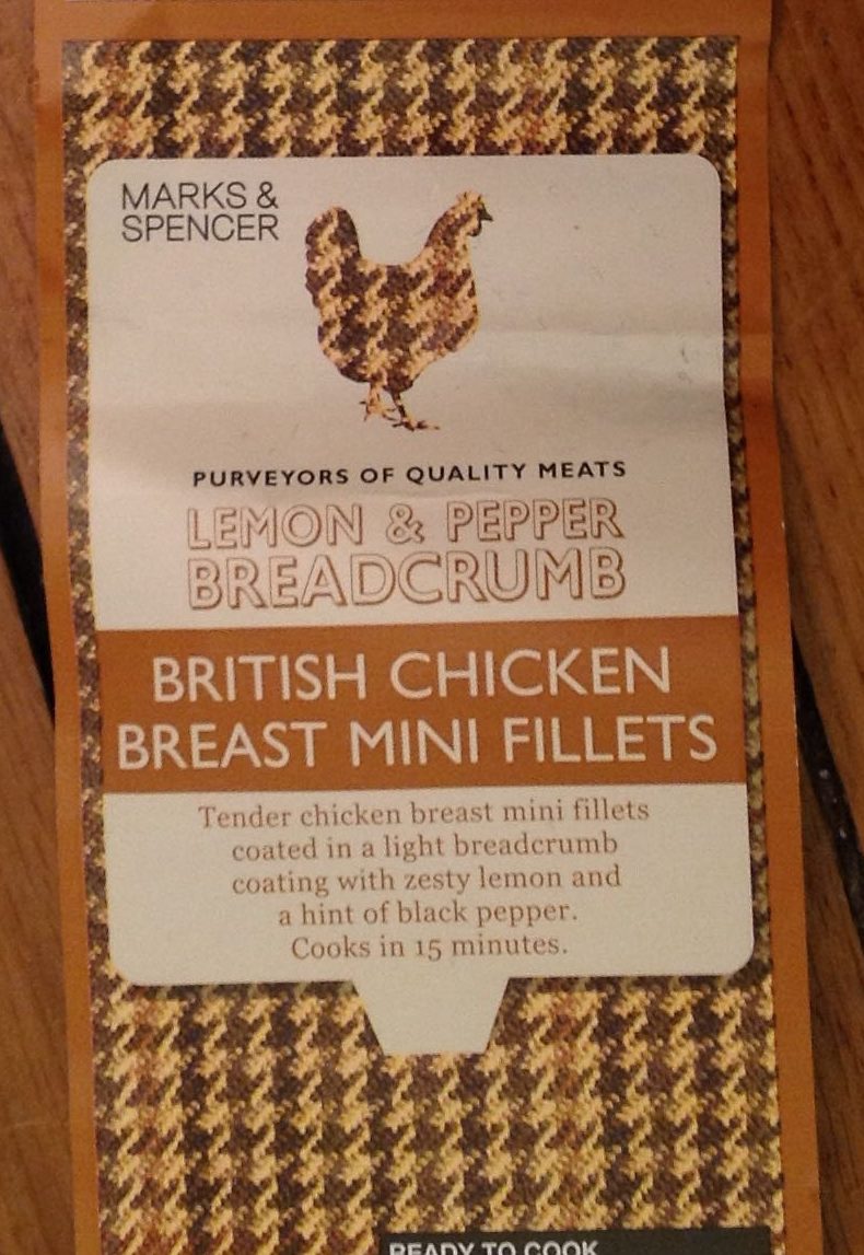 Lemon & pepper breadcrumbles British Chicken Breast Mini Fillets - Product - fr