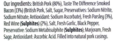 Tolouse sausage - Ingredients