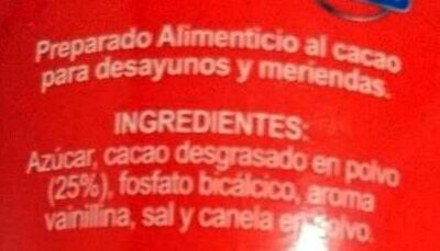 Cacao soluble - Ingredients - es