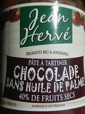 Chocolade sans huile de palmé 40% de fruits secs - Produit