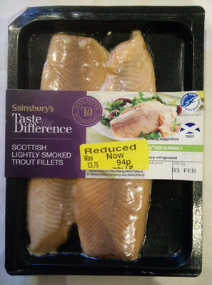 Scottish lightly smoked trout fillets - Product