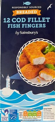 Calories in By Sainsbury'S Cod Fillet Fish Fingers