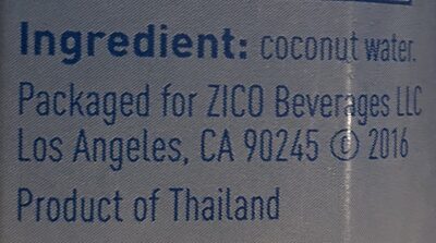 Zico coconut water natural - Zutaten - en