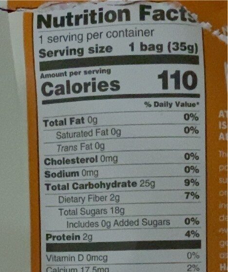 Much ado about mango peeled dried mango - Nutrition facts