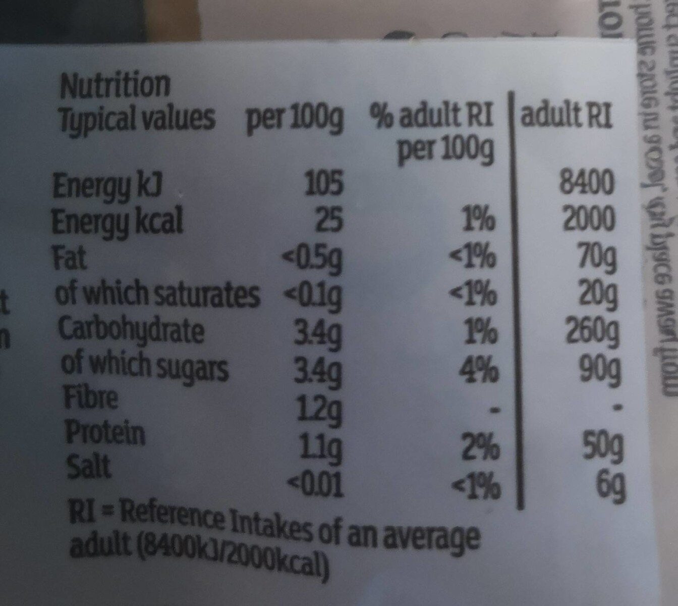 Sainsbury's So Organic Cherry on the Vine Tomatoes - Nutrition facts - fr