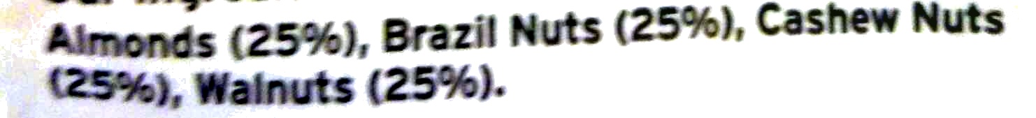 Mixed Nuts - Ingredienser - en