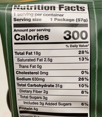 Jalapeno Chips - Nutrition facts