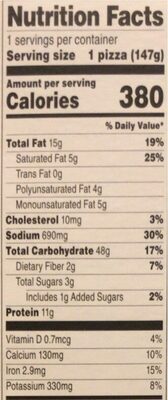 3 meat PIZZA - Nutrition facts