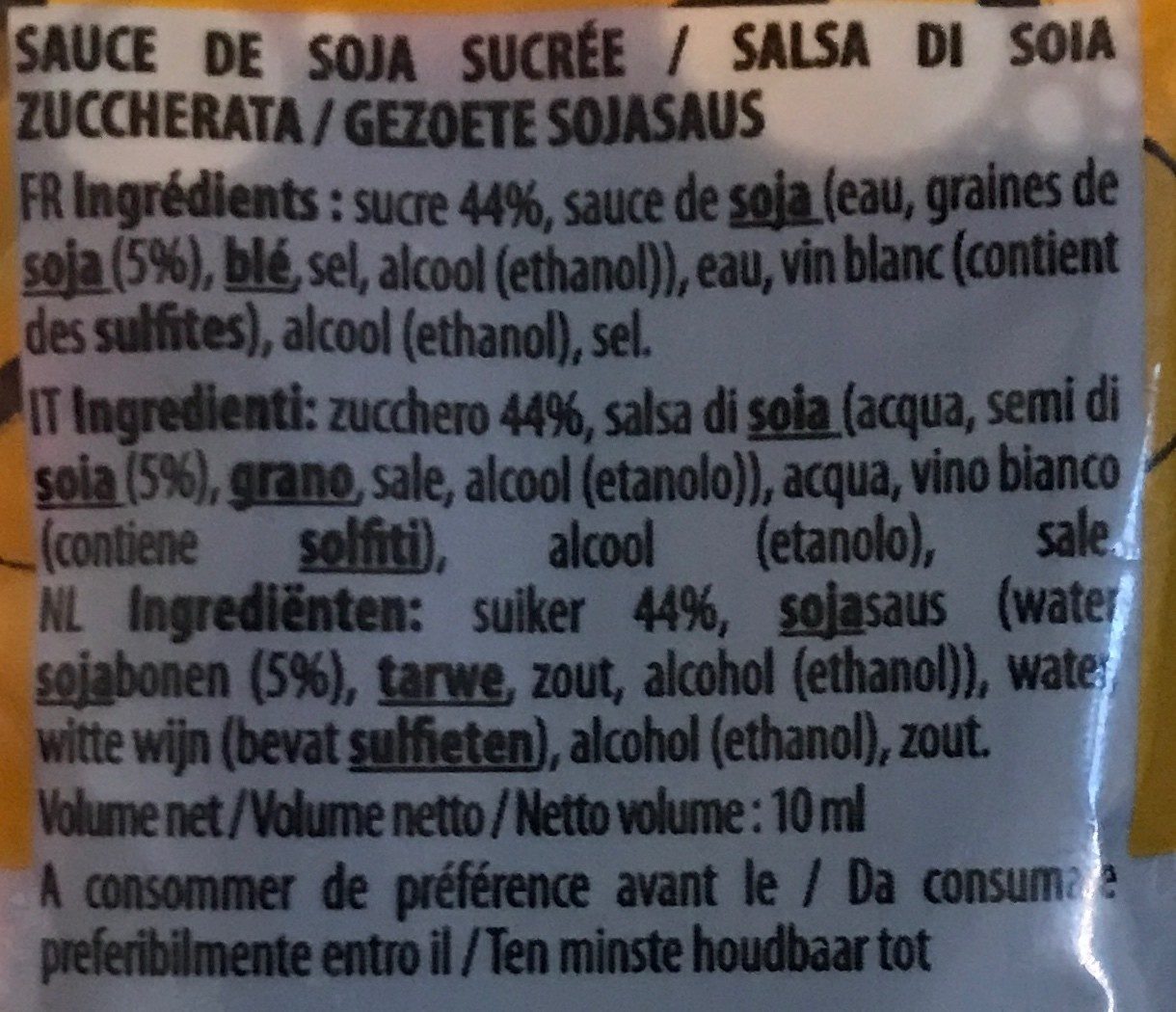 Soy sauce - Ingredients - fr