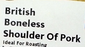 British Boneless Shoulder of Pork - Ingredients