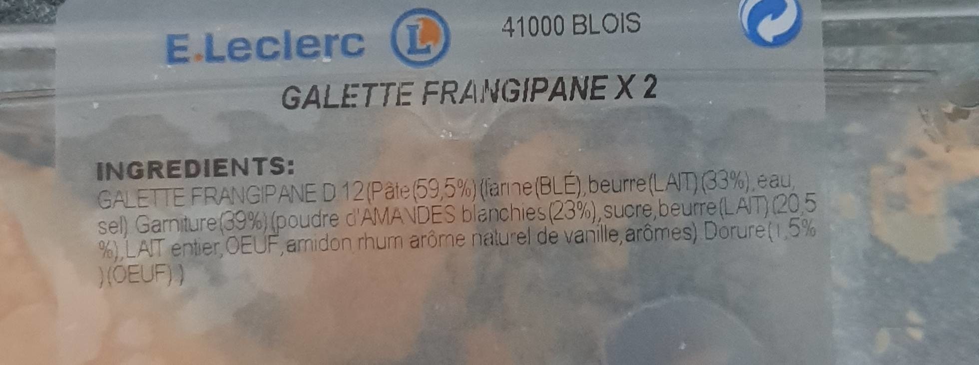 Galette frangipane ×2 - Ingredients - fr