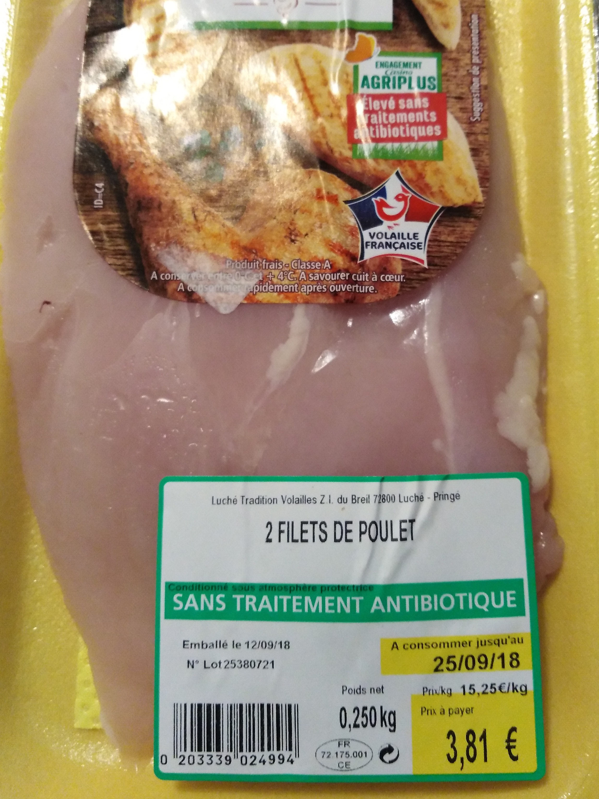 filets de poulet - Produit