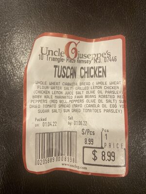 Tuscan Chicken - Ingredients