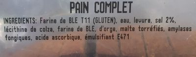 Pain complet - Ingredients - fr