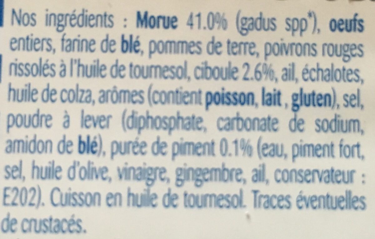 Acras de morue - Ingredients - fr