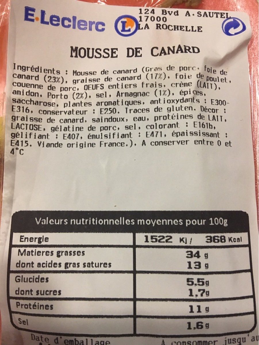 Mousse de canard - Produkt - fr