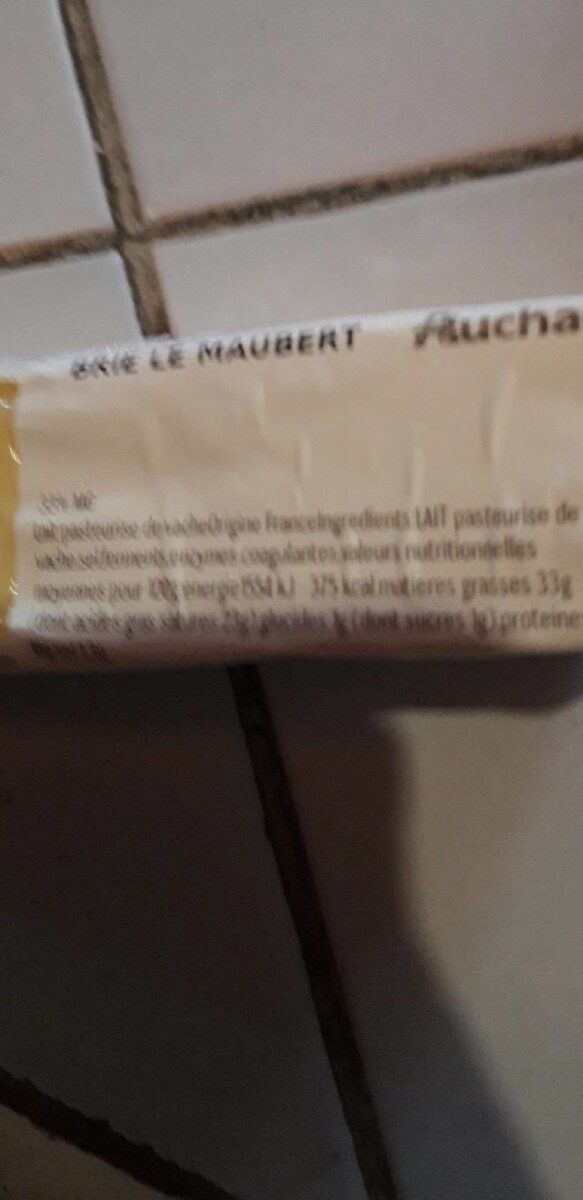 Brie de maubert - Tableau nutritionnel