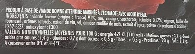 2 pavés marinés échalote - Nutrition facts - fr