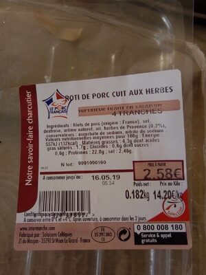 Rôti de porc cuit aux herbes - Product