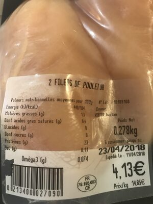 Filet de poulet - Ingredients - fr