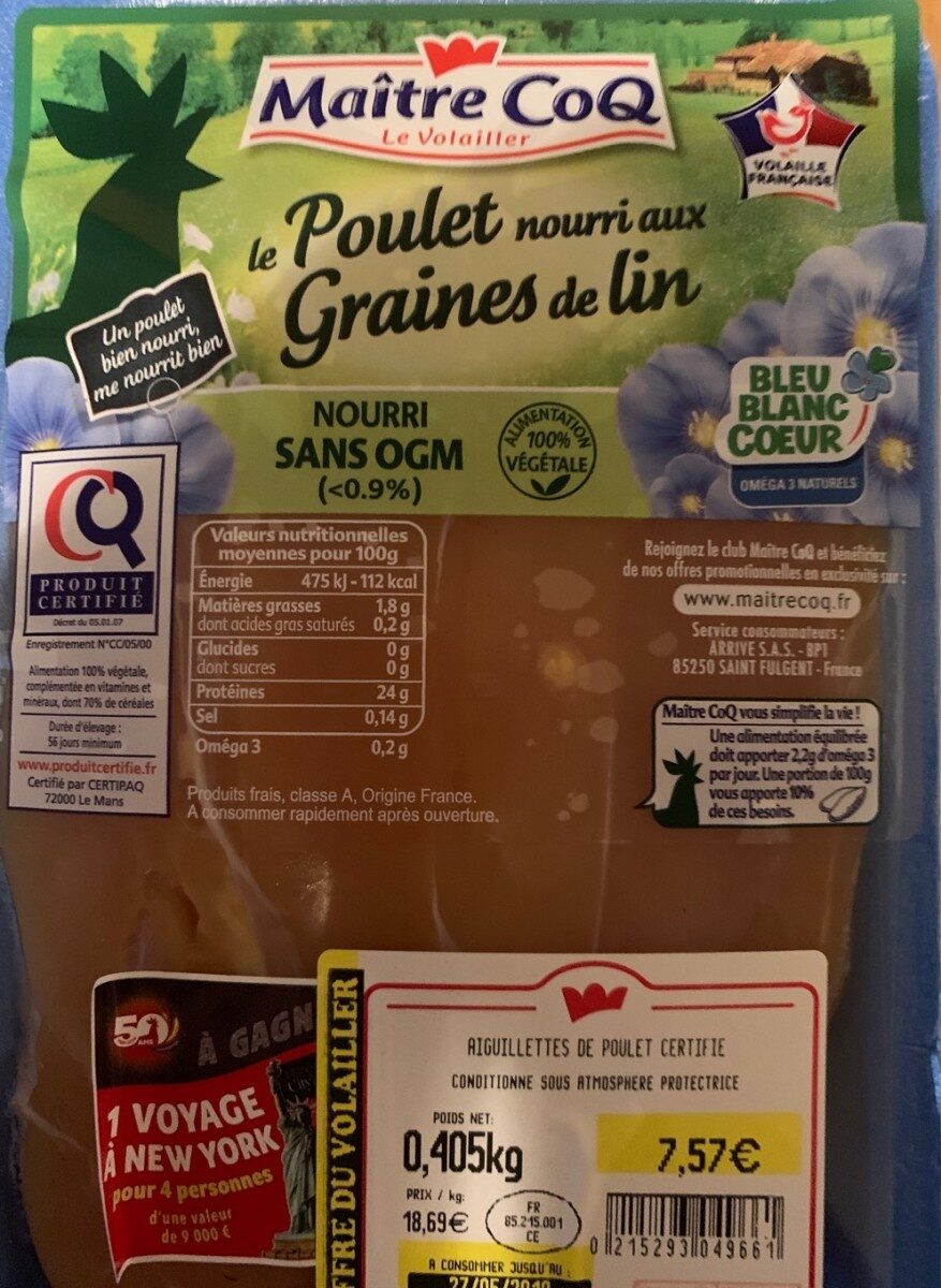 Aiguillettes de poulet certifié - Product - fr