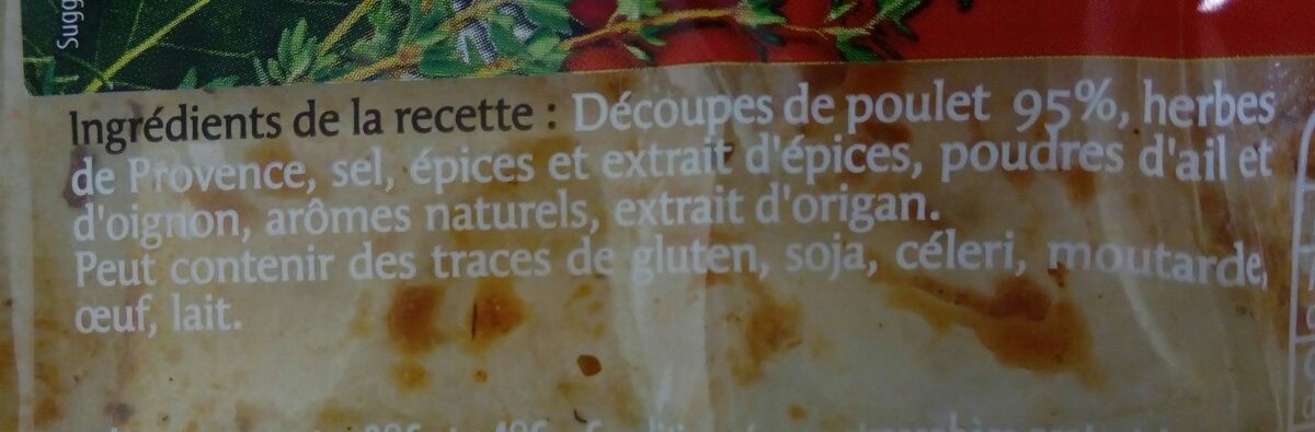 Morceaux choisis de poulet recette herbes de Provence - Ingredients - fr