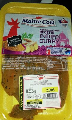 Aiguillettes de dinde Indian curry - Product - fr