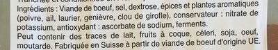 Viande des Grisons Finement Tranchée - Ingredients - fr