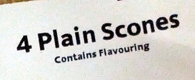 4 plain scones - Ingredients