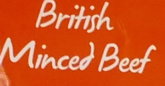 British Minced Beef - Ingredients