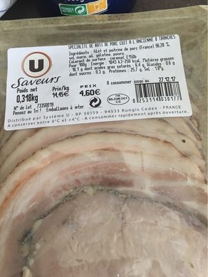 Roti de porc cuit - 产品 - fr