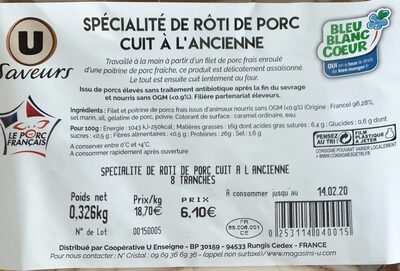 Rôti de porc cuit à l'ancienne - 产品 - fr