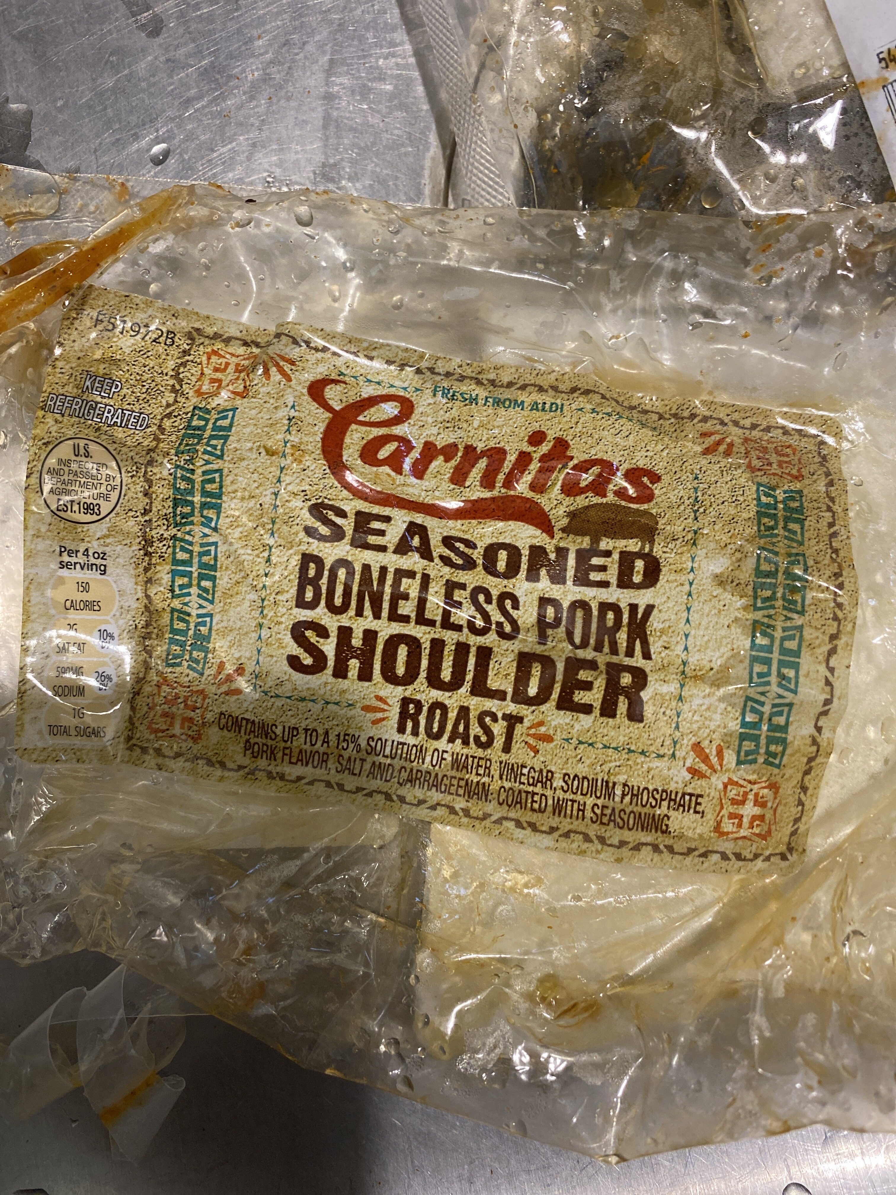 Carnitas seasoned boneless pork shoulder roast - Product