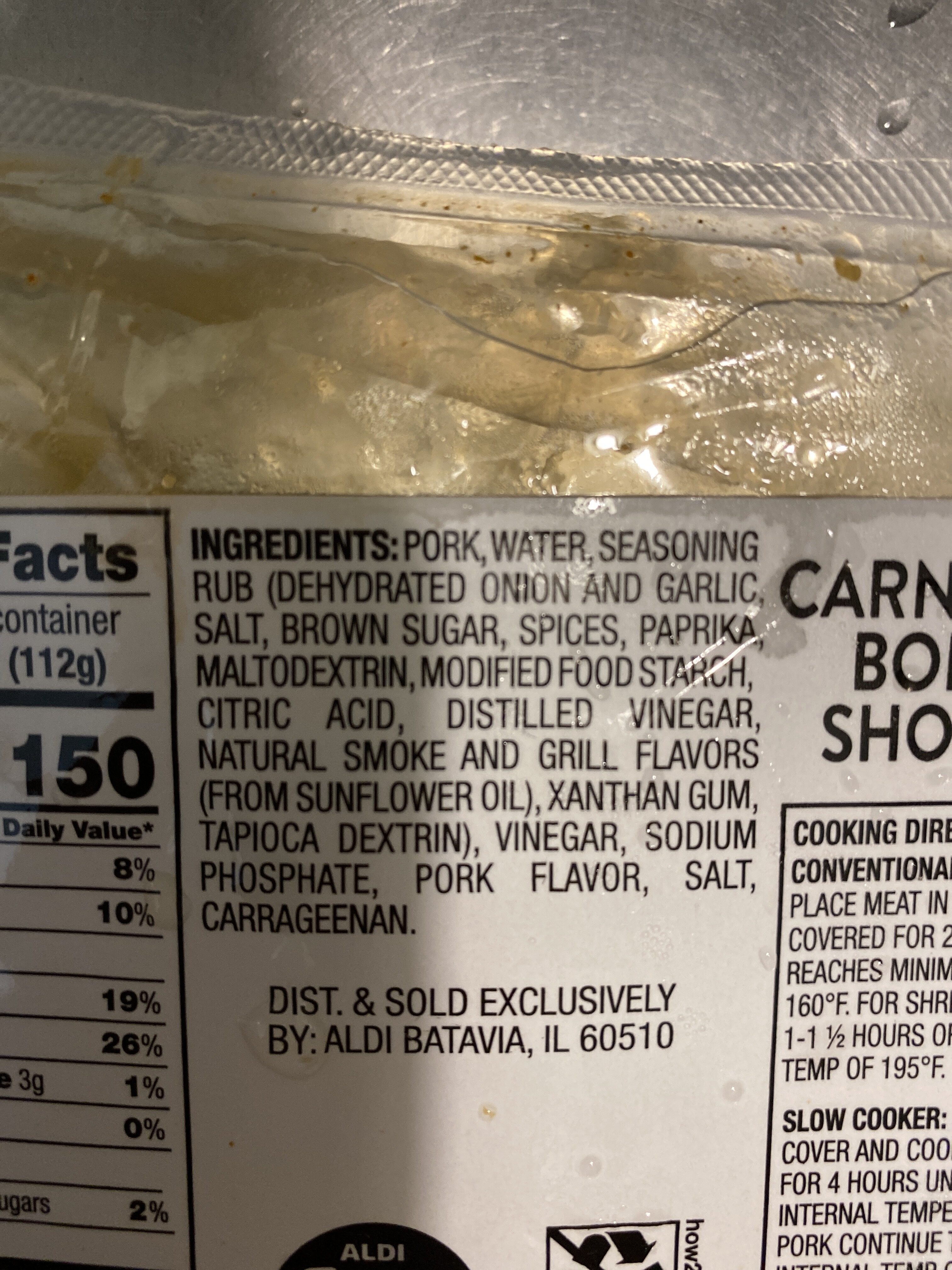 Carnitas seasoned boneless pork shoulder roast - Ingredients