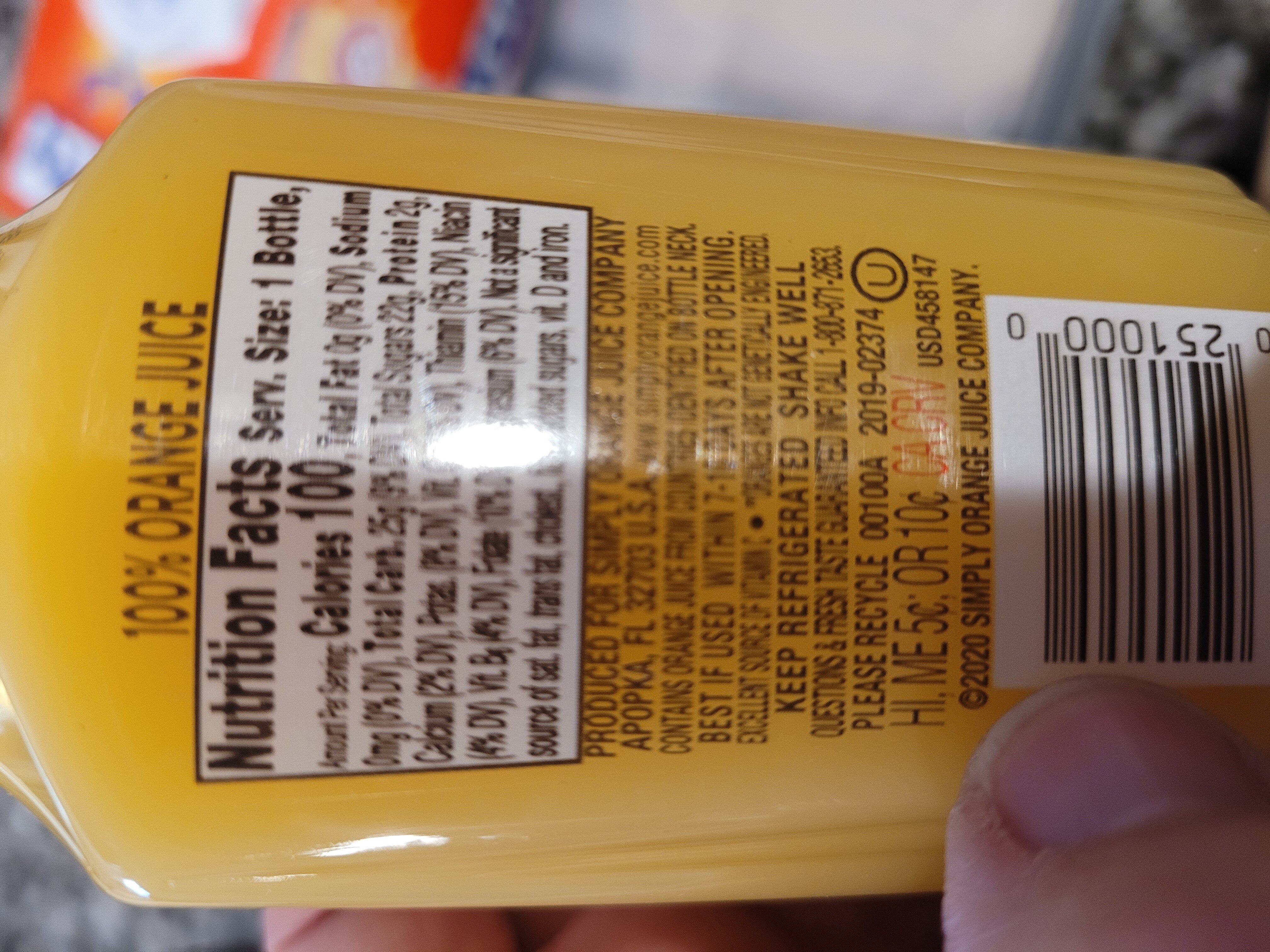 Simply Orange Juice - Ingredients