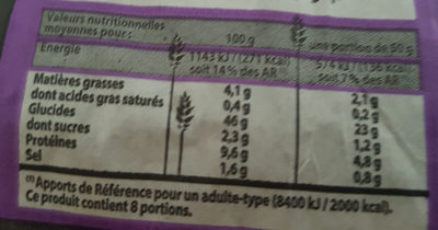 Pavé multicereales - Nutrition facts - fr