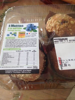 4 muffins a la myrtille - Produit