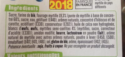 4 muffins a la myrtille - Ingrédients
